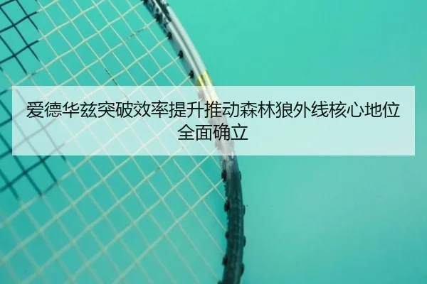 爱德华兹突破效率提升推动森林狼外线核心地位全面确立